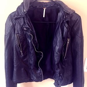 SOLD_Free People - Black Leather Jacket - Size 4